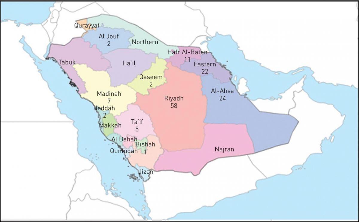 Mapa al ahsa, Saúdská Arábie