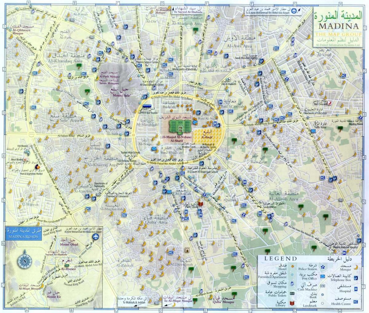 mapa madina munawara Saúdská Arábie