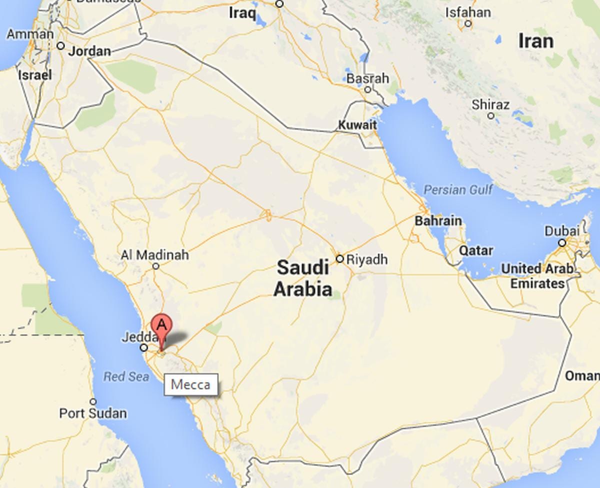 Mapa makkah Saúdská Arábie