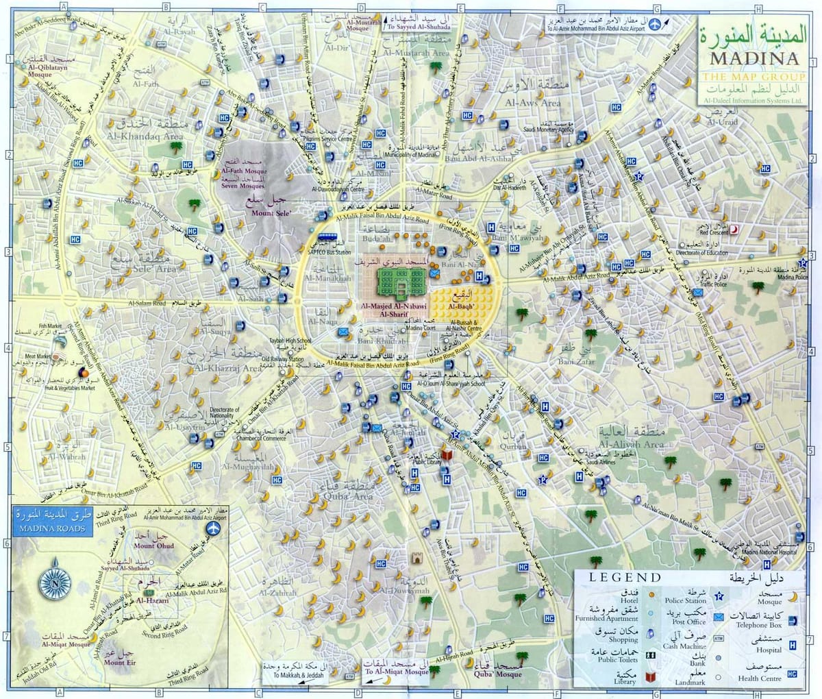 mapa madina munawara Saúdská Arábie