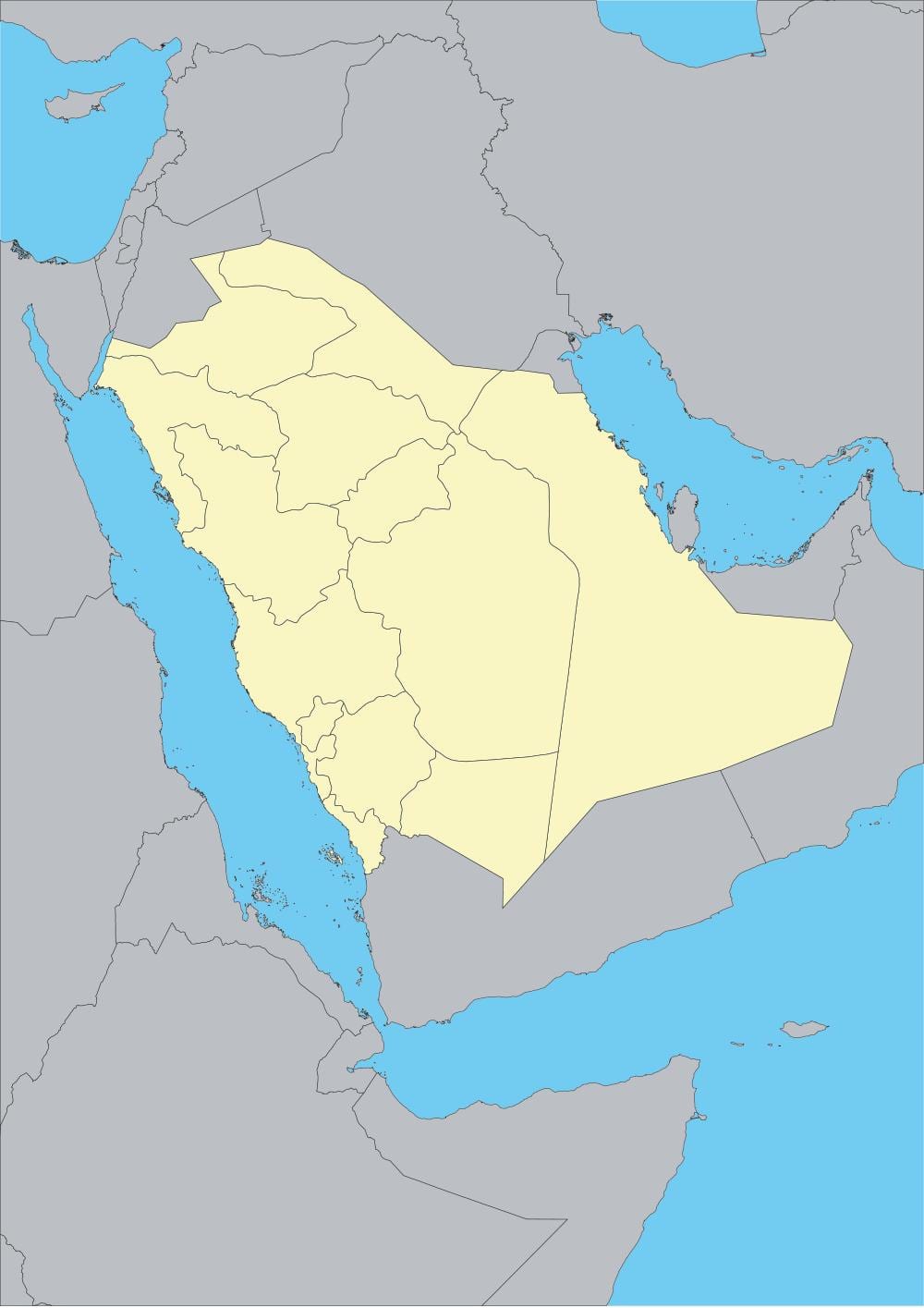KSA mapa vektor