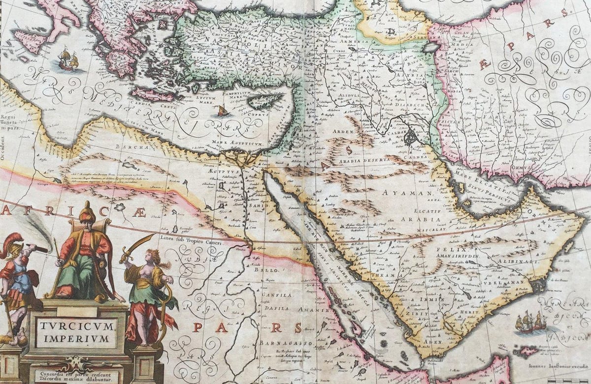 stará mapa Saúdské Arábie