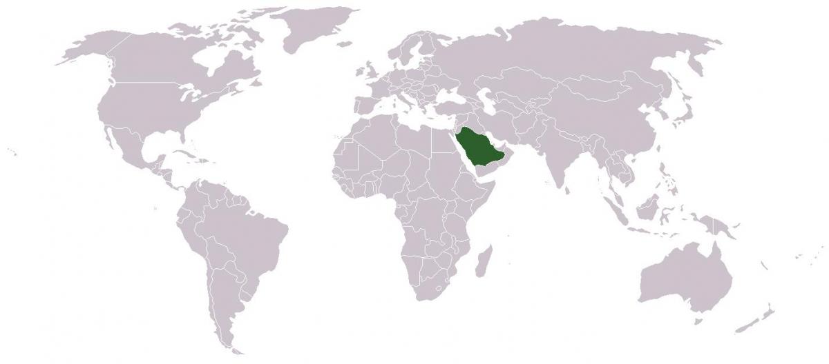Saúdská Arábie na mapě světa