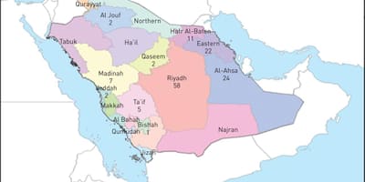 Mapa al ahsa, Saúdská Arábie