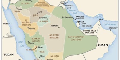 Qassim Saúdská Arábie mapa