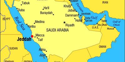 Jeddah KSA mapě