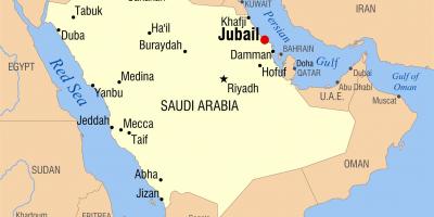 Jubail KSA mapě