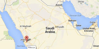 Mapa makkah Saúdská Arábie