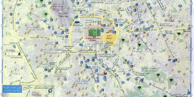 Mapa madina munawara Saúdská Arábie