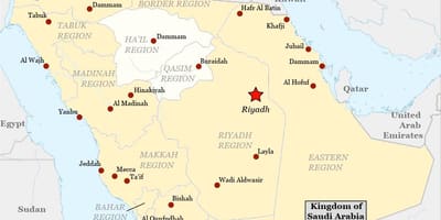 Mapa najran, Saúdská Arábie