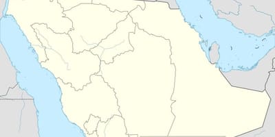 Mapa Saúdské Arábie v