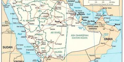 Saúdská Arábie silnice mapa