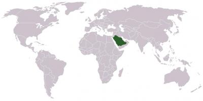 Saúdská Arábie na mapě světa
