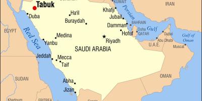 Tabuk KSA mapě