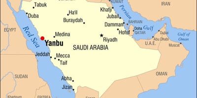 Yanbu KSA mapě